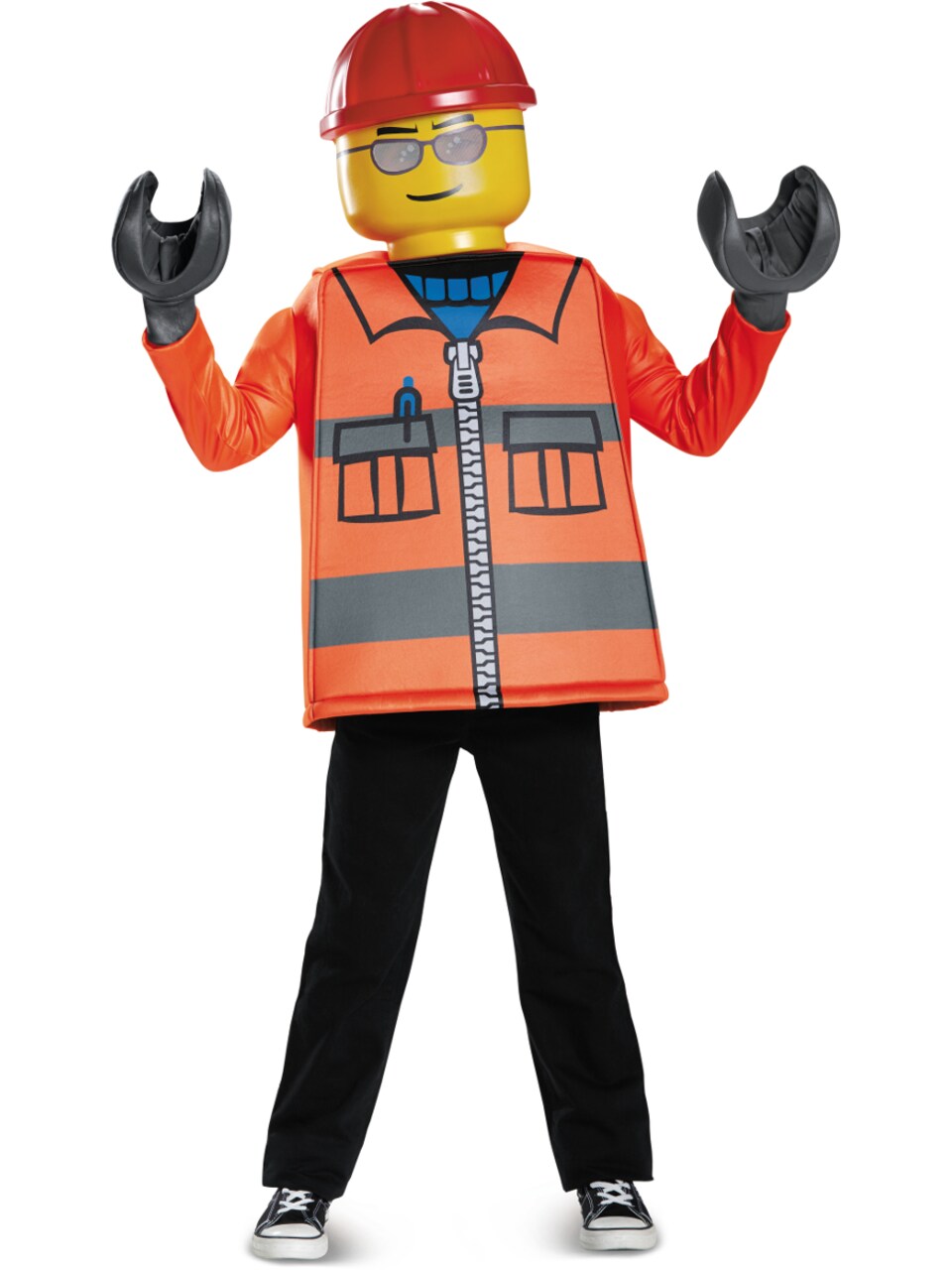 Child's Boys Classic Iconic LEGO® Construction Worker Minifigure Costume